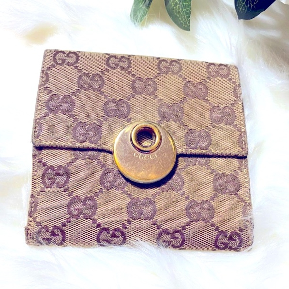 GUCCI GG Canvas/ White Eclipse Wallet
